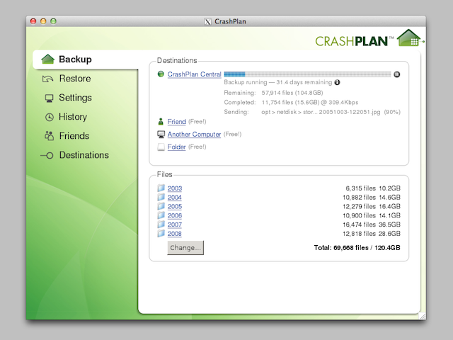 CrashPlan Client Linux